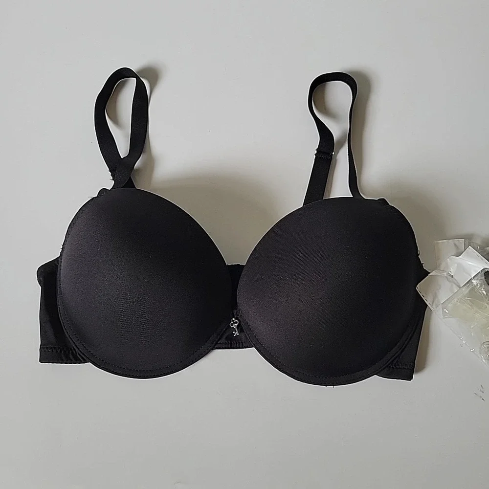 Rhonda Shear Va Va Voom Convertible Push‎ Up Bra 34DD Black 81985 Basic Neutral